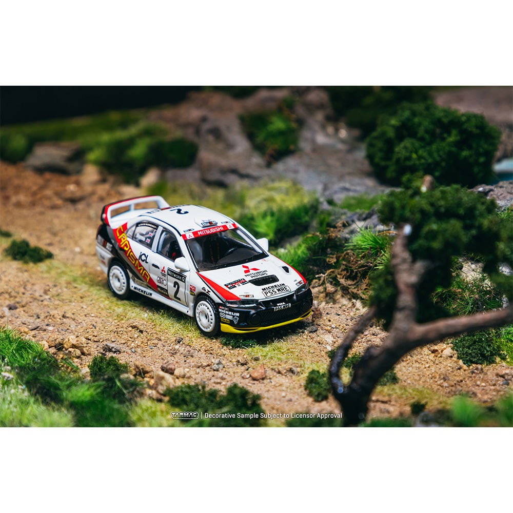 Tarmac Works Mitsubishi Carisma GT Evo IV RAC Rally 1997 1:64 Diecast Model 076
