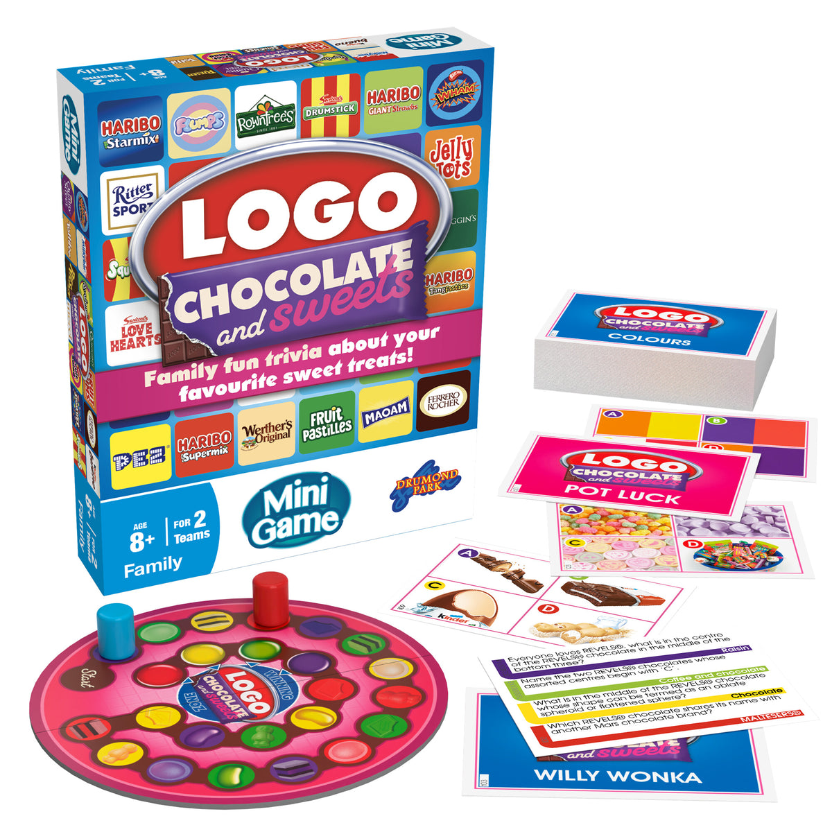 Drumond Park LOGO Chocolate & Sweets Mini Board Game Age 8+ T73766
