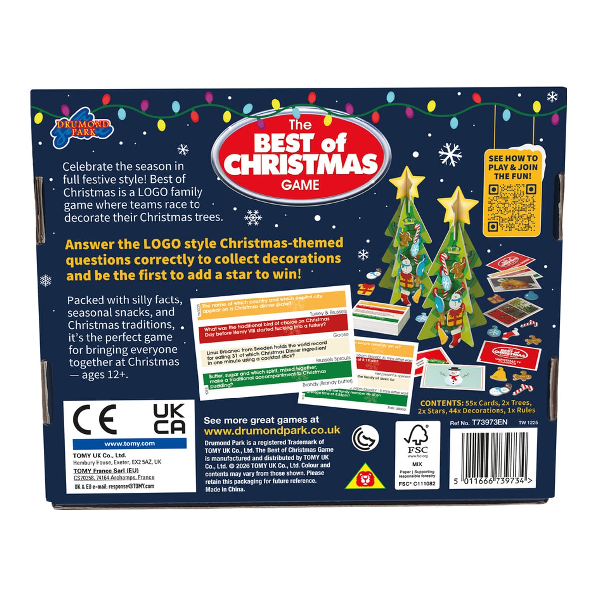 Drumond Park LOGO Christmas Mini Board Game T73973EN