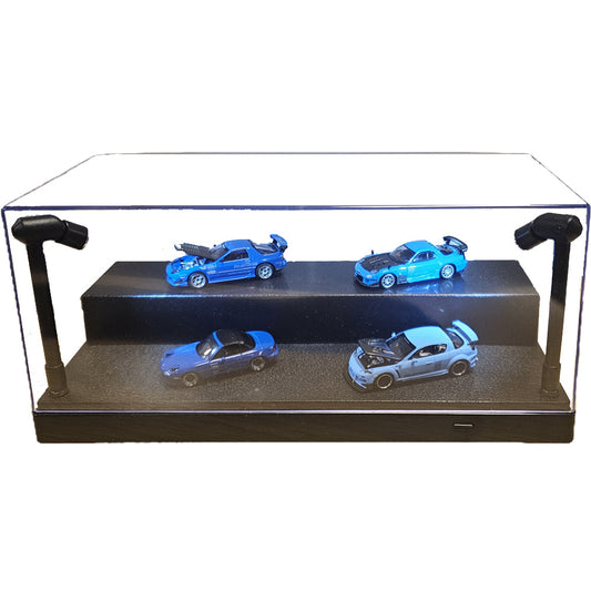 Triple 9 Light-Up Display Case 1:24, 1:43 & 1:64 Scale Model Cars
