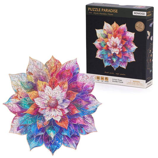 Rowood Mystic Mandala Flower Wooden Jigsaw Puzzle 200pcs TA001