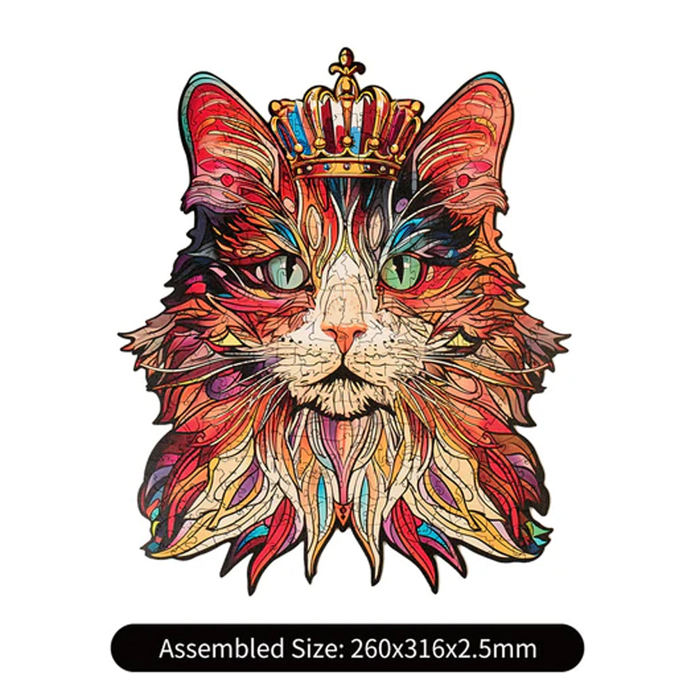 Rowood Cat King Wooden Jigsaw Puzzle TA002