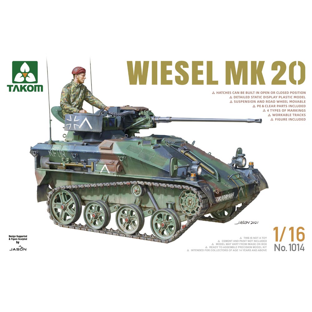 Takom TAK01014 Wiesel Mk 20 1:16 Model Tank Kit