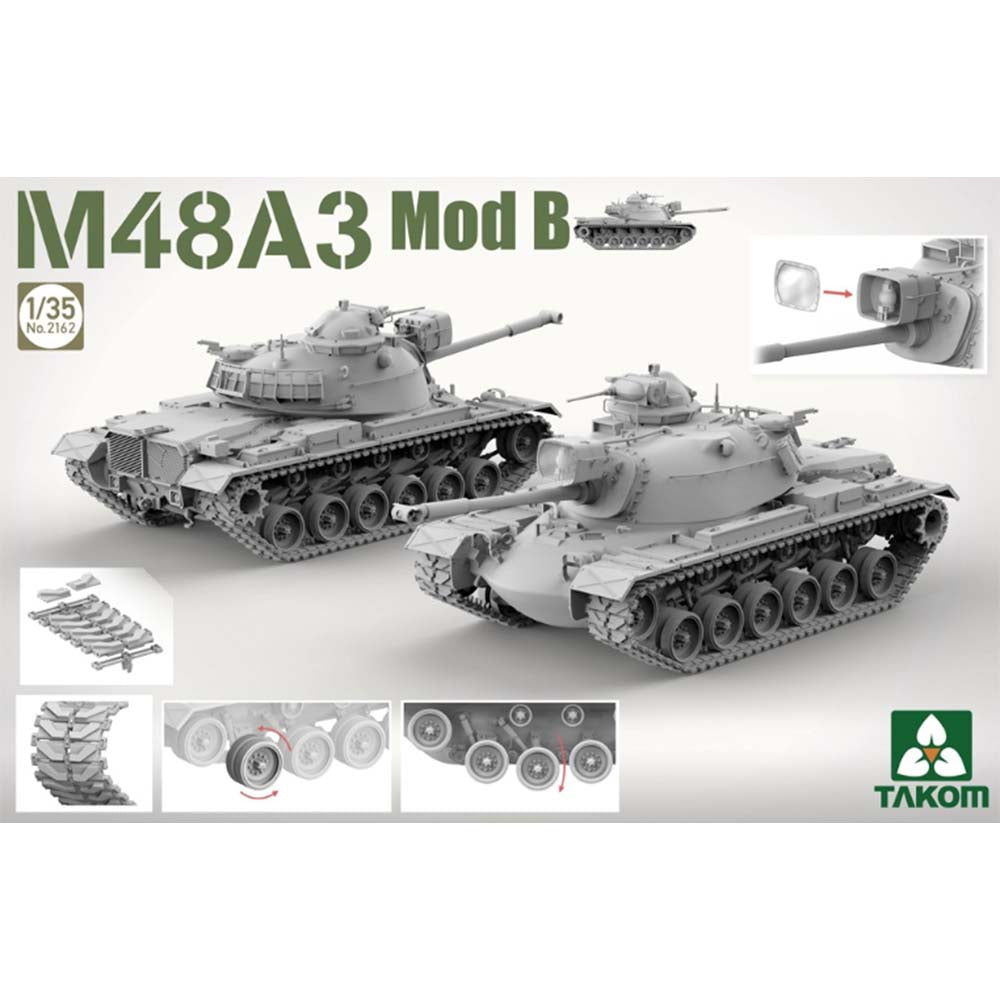 Takom 2162 US M48A3 Mod B Patton Main Battle Tank 1:35 Model Kit