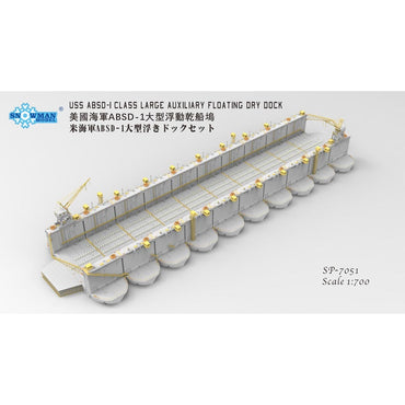 Takom SP7051 USS ABSD-1 Large Auxiliary Floating Dry Dock 1:700 Model Kit