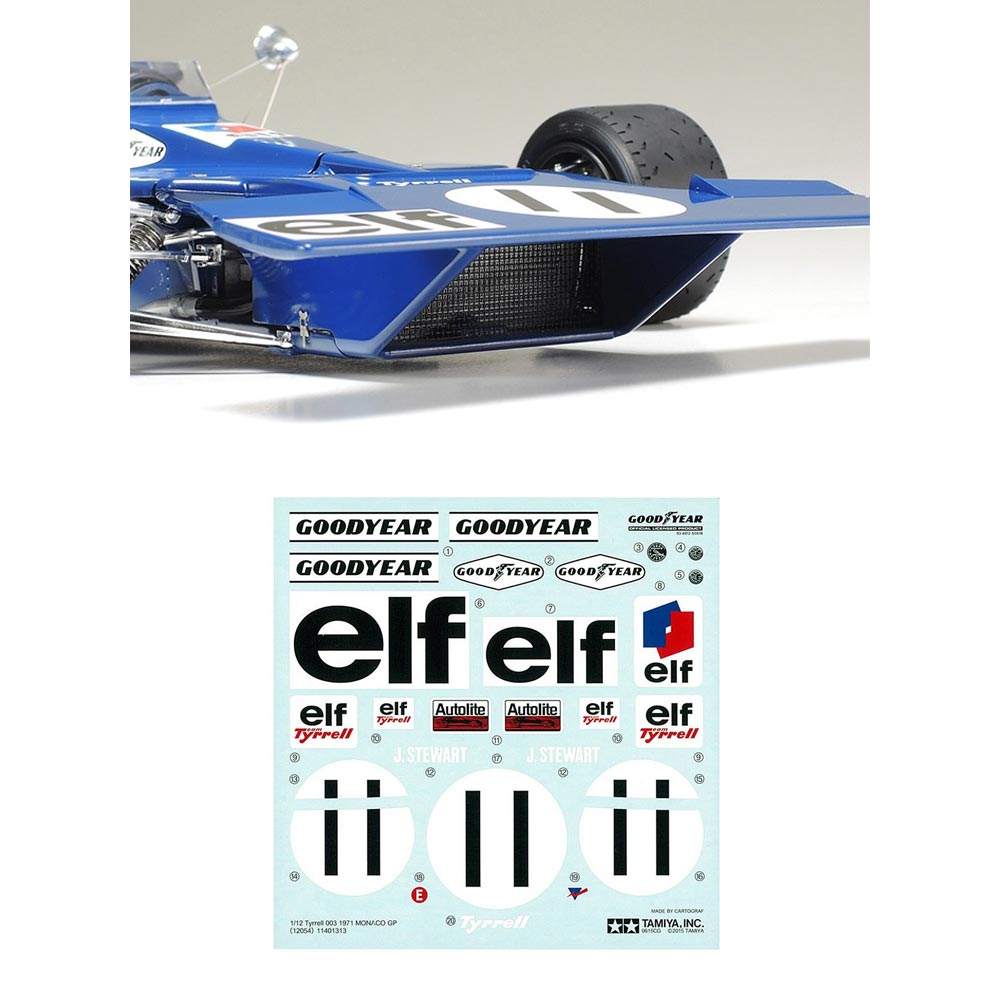 Tamiya 12054 Tyrrell  003 1971 Monaco GP 1:12 Plastic Model Kit