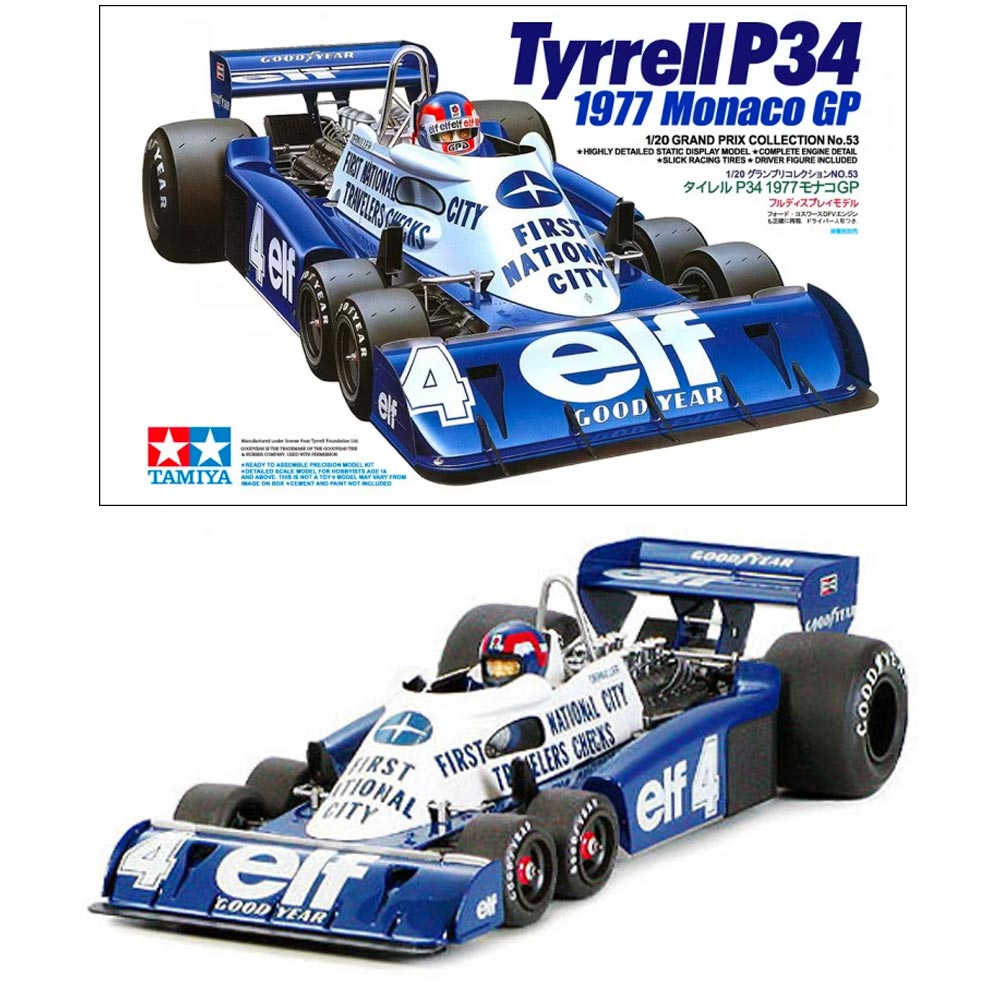 TAMIYA 20053 Tyrrell P34 Monaco 1977 1:20 F1 Car Model Kit – Jadlam ...