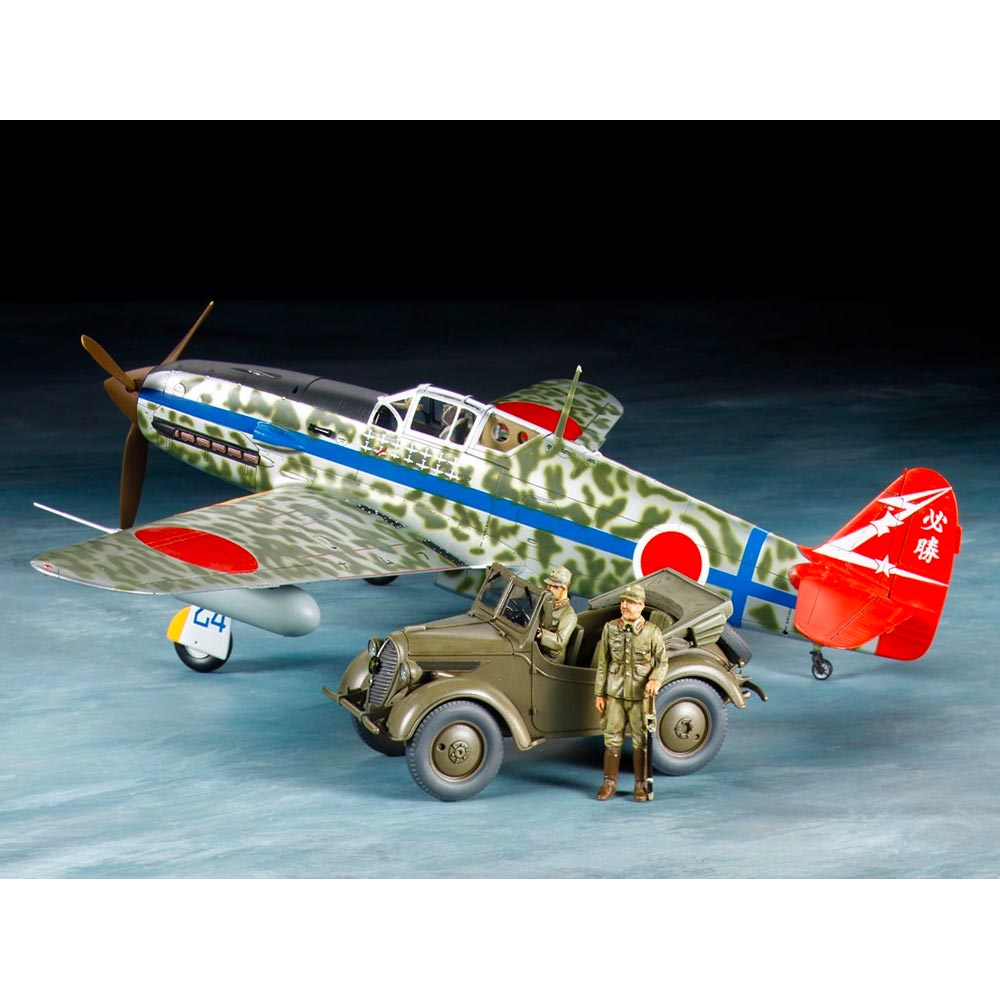 Tamiya 25203 KI-61  LD Hien Tony & 4x4 Kurogane Light Vehicle Set 1:48 Model Kit