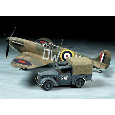 Tamiya  25211 Supermarine Spitfire Mk.I & Light Utility Car 10HP 1:48 Model Kit