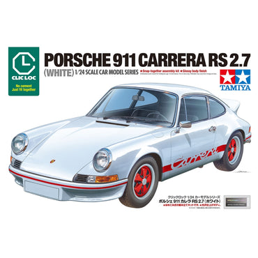 Tamiya 28103 Porsche 911 Carrera RS 2.7 White Clic Loc 1:24 Model Kit