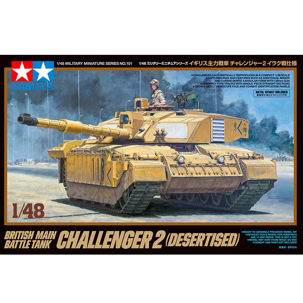 Tamiya 32601 Challenger  2 (Desertised) British Tank 1:48 Plastic Model Kit