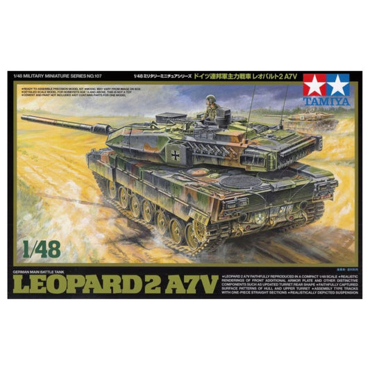 Tamiya 32607 Leopard 2 A7V German Main Battle Tank 1:48 Model Kit