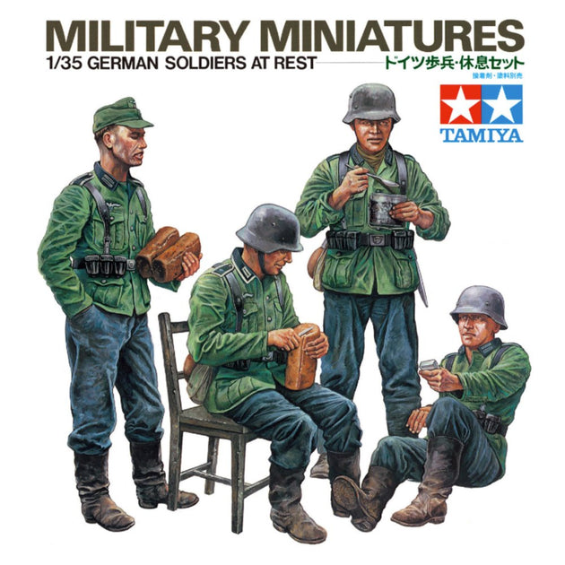 Tamiya 35129 German Soldiers at Rest Figures 1:35 Model Kit – Jadlam ...