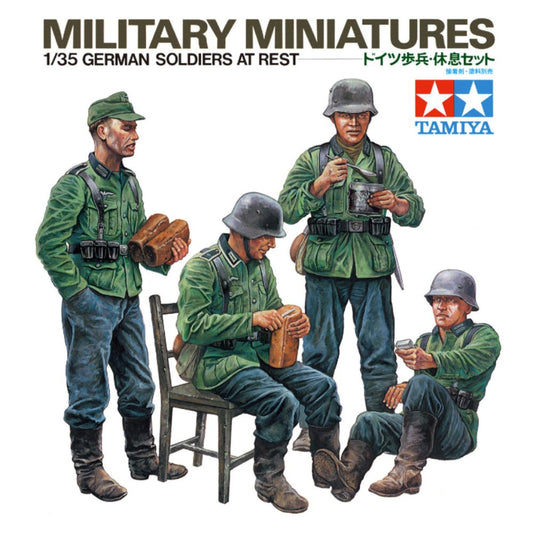 Tamiya 35129 German Soldiers at Rest Figures 1:35 Model Kit