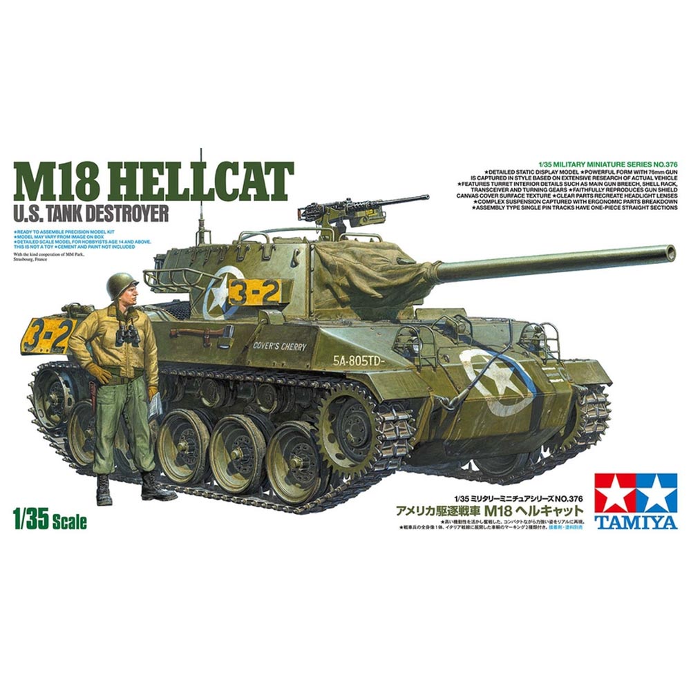 Tamiya 35376 M18 Hellcat Tank 1:35  Plastic Model Tank Kit