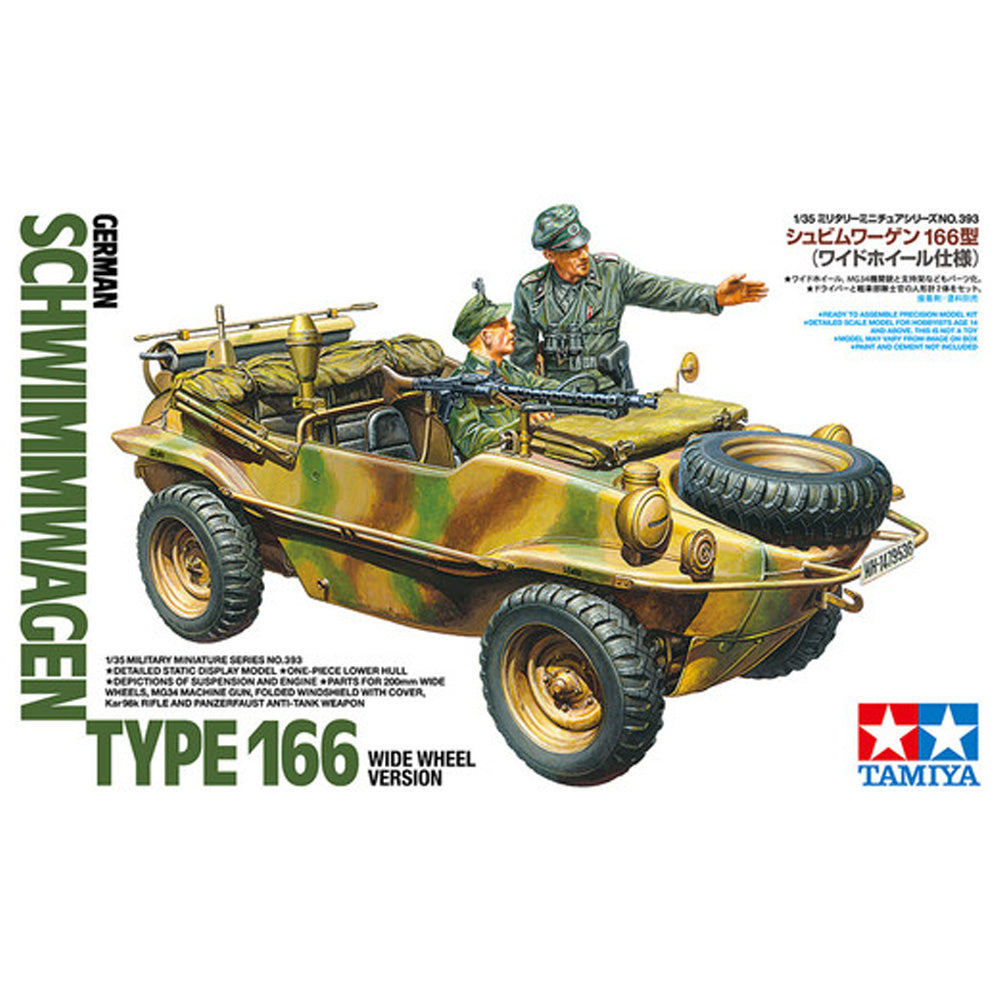 Tamiya 35393 Schwimmwagen Type 166 Wide Wheel 1:35 Model Kit