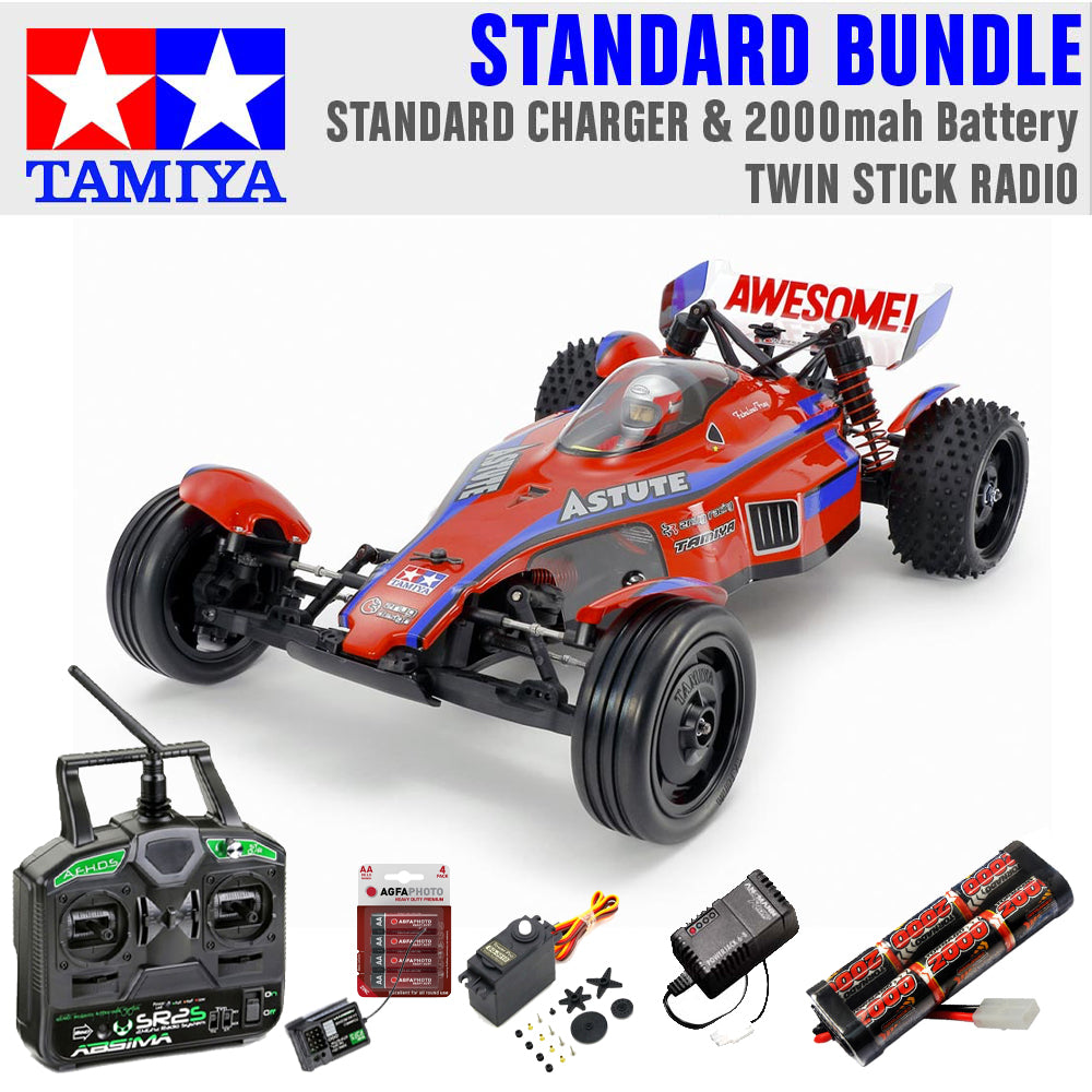 TAMIYA RC 47482 Astute 2022 Painted (TD2) RC Buggy Standard Stick Bundle