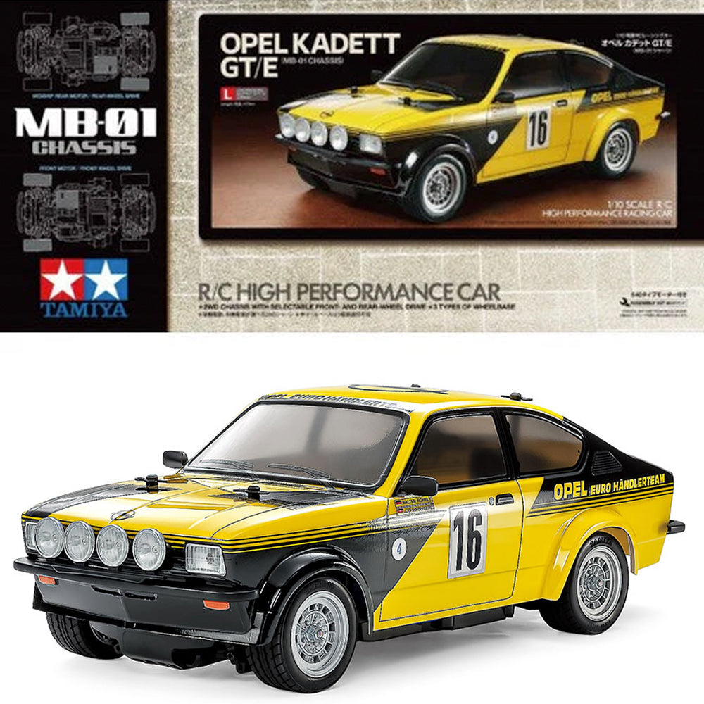 Tamiya RC 47499 Opel Kadett GT/E Pre-Painted Body MB-01 1:10 RC Assembly Kit