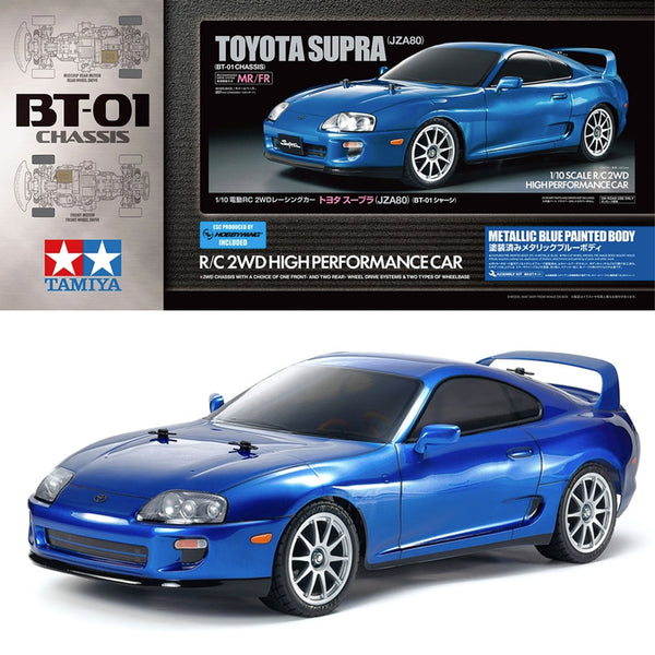 Tamiya RC 47505 Toyota Supra w/Metallic Blue Painted Body 1:10 RC