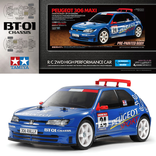 Tamiya RC 47513 Peugeot 306 Maxi TT-01 (Painted) 1:10 Car Assembly Kit