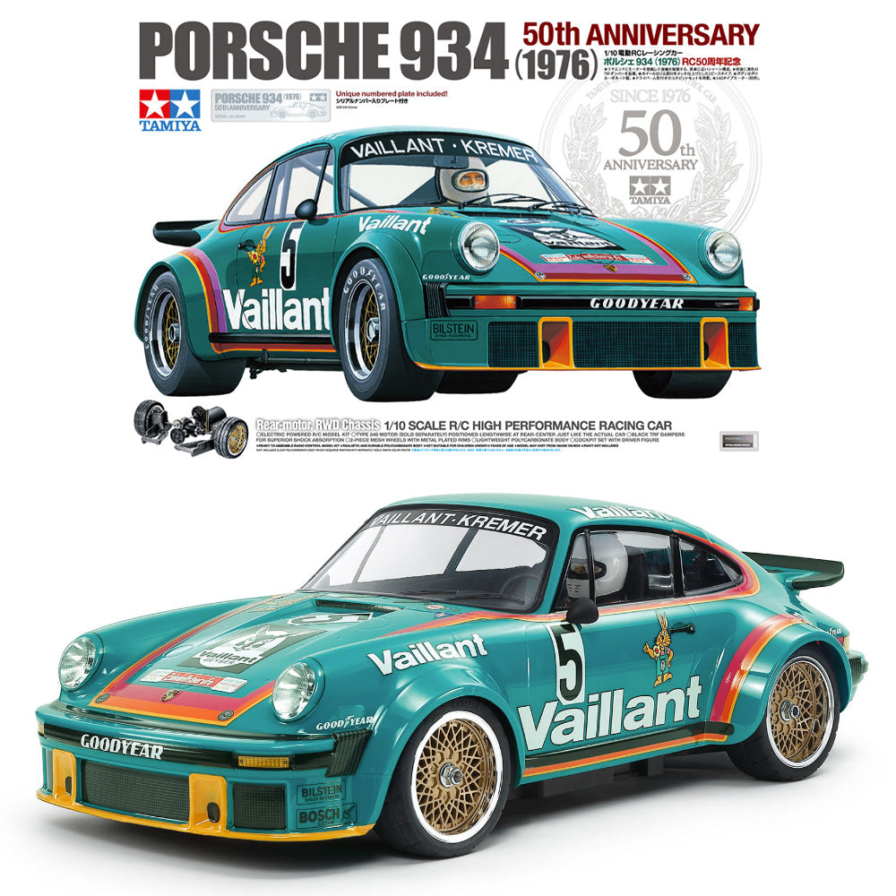 Tamiya RC 47524 Porsche 934 50th Anniversary (1976) 1:10 RC Assembly Kit