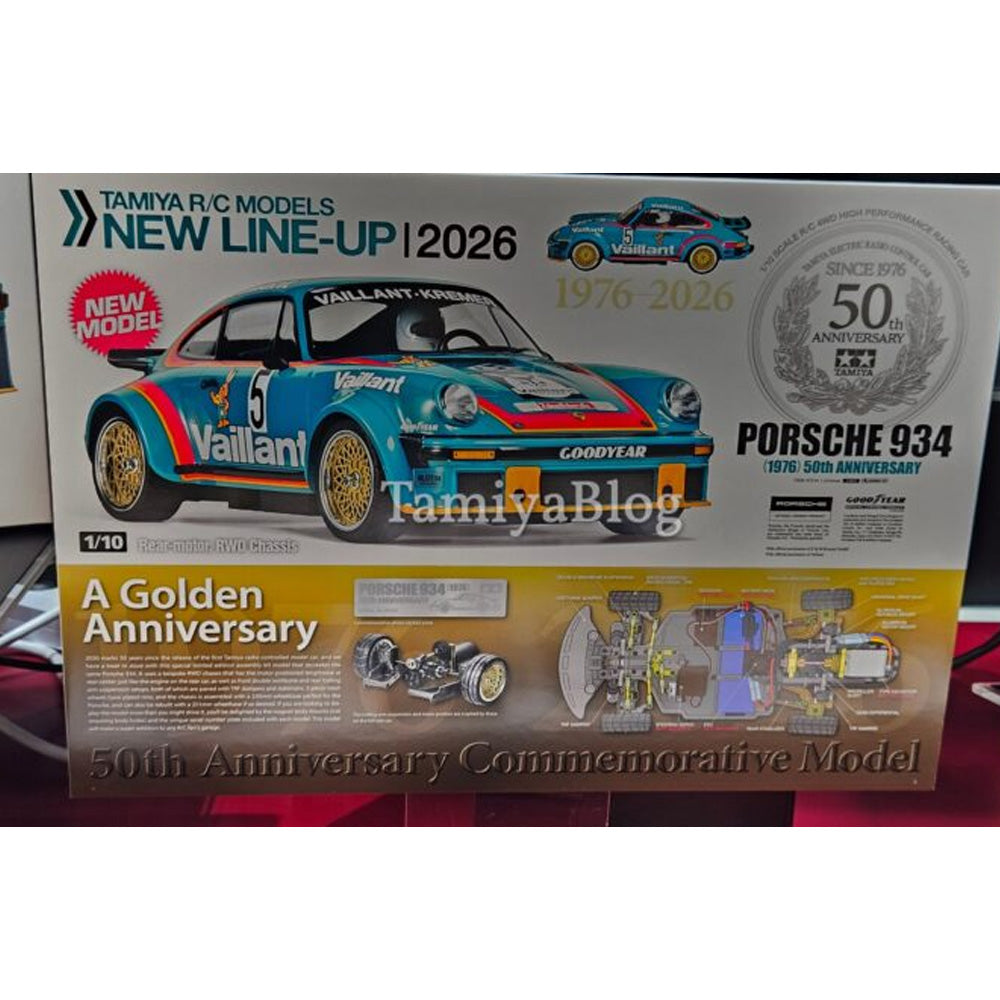 Tamiya RC 47524 Porsche 934 50th Anniversary (1976) 1:10 RC Assembly Kit