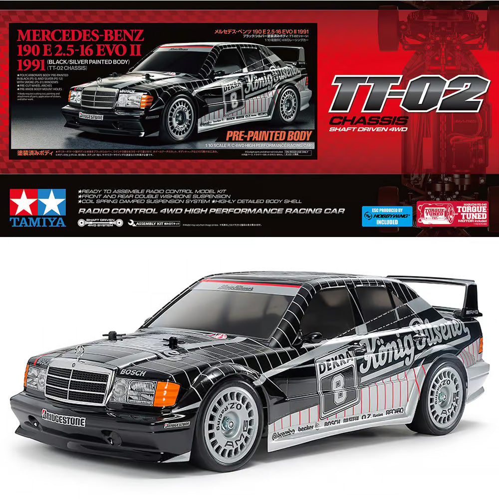 Tamiya RC 47525 Mercedes-Benz 190 E 2.5-16 EVO II 1991 Painted 1:10 Assembly Kit