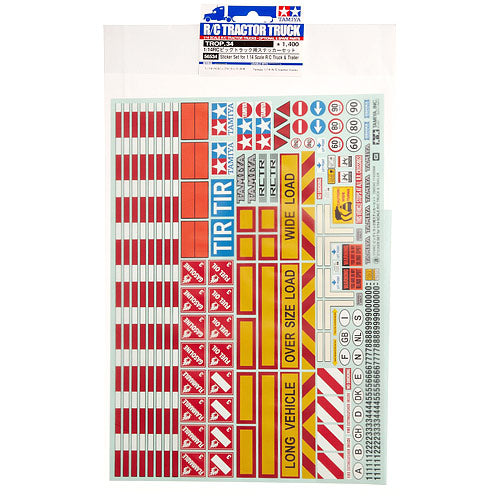 TAMIYA RC 56534 Tractor Truck / Trailer 1:14 Sticker Set