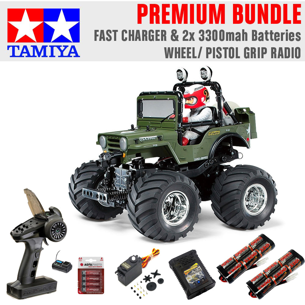 TAMIYA RC 58242 Wild Willy 2 WR-02 1:10 Premium Wheel Bundle