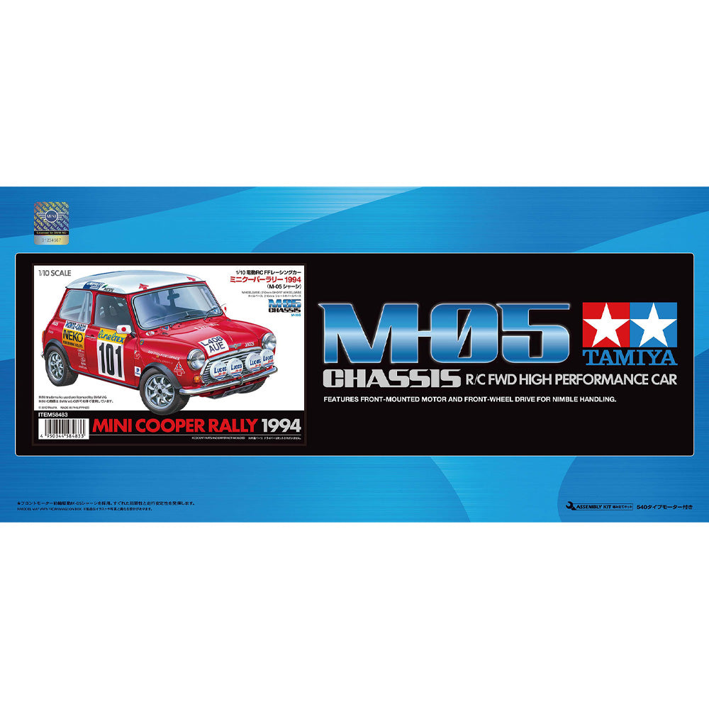 TAMIYA M06 MINI COOPER RCカーキット Tamiya RC 58483 Mini Cooper Rally 1994 (M-05) 1:10 RC Assembly Kit