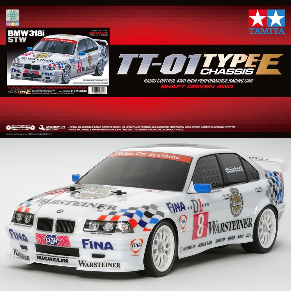 Tamiya RC 58516 BMW 318i STW (TT-01 TYPE-E) 1:10 RC Assembly Kit