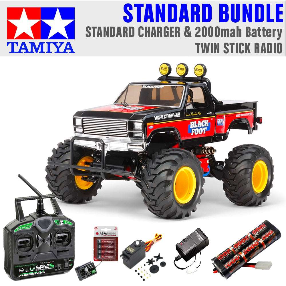 TAMIYA RC 58633 Blackfoot 2016 1:10 RC Truck Standard Stick Bundle