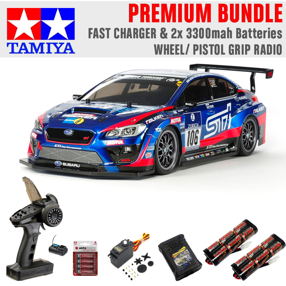 Tamiya RC 58645 Subaru WRX STi 24 hr Nurburgring TT-02 1:10 Premium Wheel Bundle