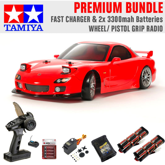 TAMIYA RC 58648 Mazda RX-7 Drift Spec (TT02D) 1:10 Car Premium Wheel Bundle