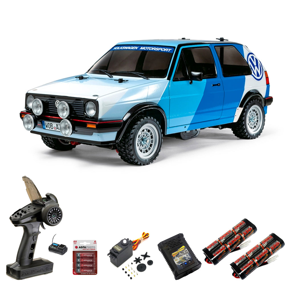 Tamiya RC 58714 Golf MK2 GTI 16 Rally MF-01X RC Car Premium Wheel Bundle