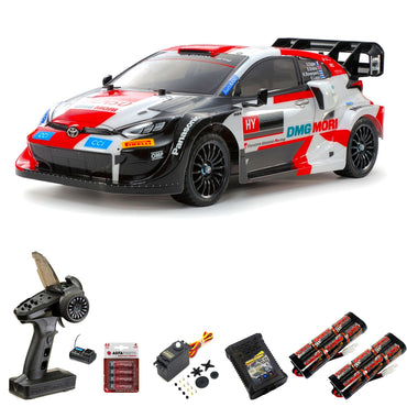 Tamiya RC 58716 Toyota Yaris Rally 1 Hybrid  TT-02 RC Car Premium Wheel Bundle