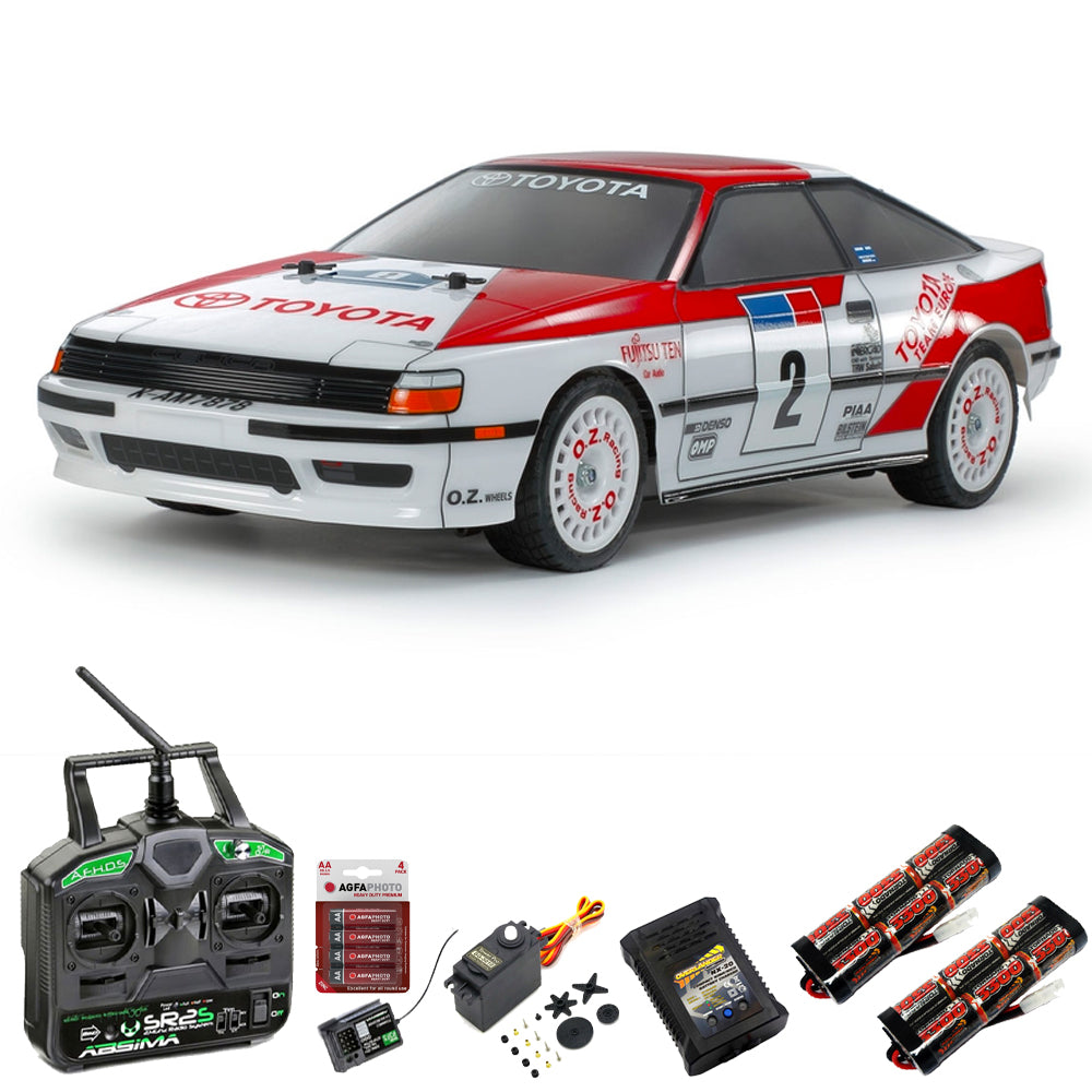 Tamiya RC 58718 Celica GT-Four ST165  TT-02 RC Car Premium Stick Bundle