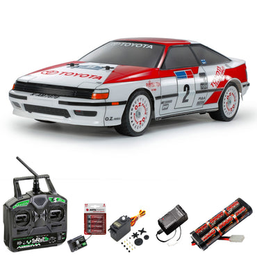 Tamiya RC 58718 Celica GT-Four ST165  TT-02 RC Car Standard Stick Bundle