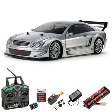 Tamiya RC 58722 Mercedes CLK AMG '02  TT-02 RC Car Standard Stick Bundle