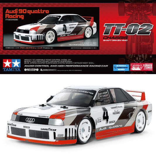 Tamiya RC 58744 Audi 90 Quattro Racing (TT-02) 1:10 RC Assembly Kit