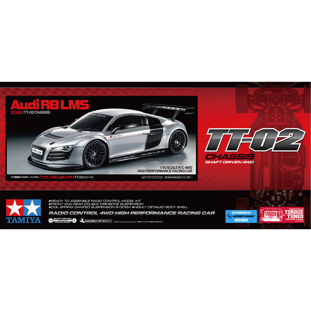 Tamiya RC 58749 Audi R8 LMS 2008 (TT-02) 1:10 RC Assembly Kit – Jadlam ...