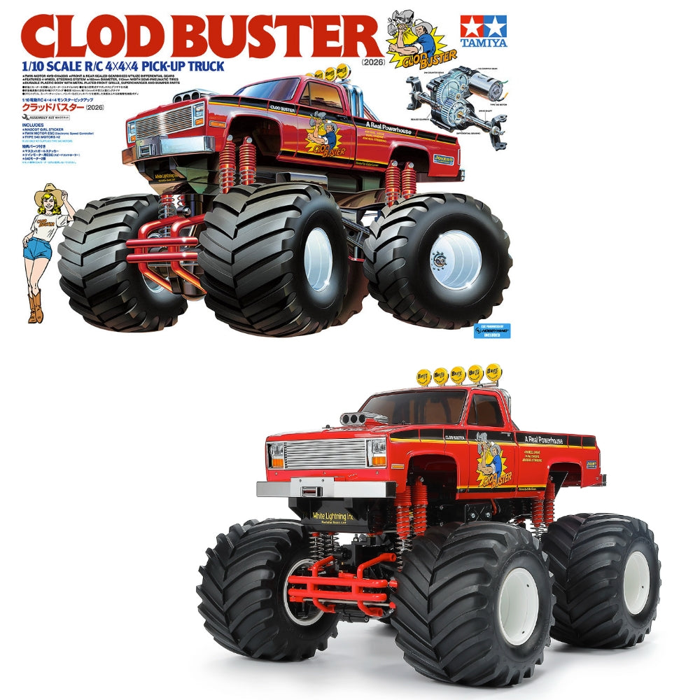 Tamiya RC 58762 Clod Buster 2026 Monster Truck 1:10 Assembly Kit