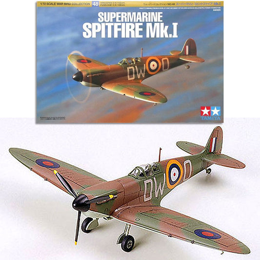 TAMIYA 60748 Supermarine Spitfire Mk.I 1:72 Aircraft Model Kit
