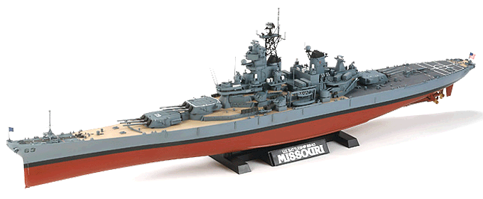 TAMIYA Missouri (c 1991) 1:350 Ship  Model Kit 78029