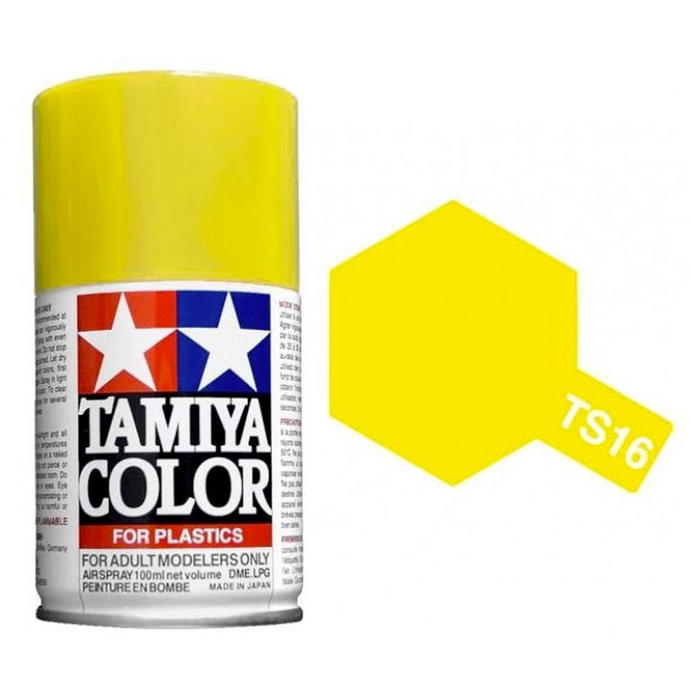 TAMIYA TS-16 Yellow 100ml Plastic Model Kit Spray Paint 85016