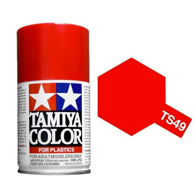 TAMIYA TS-49 Bright Red 100ml Plastic Model Kit Spray Paint 85049 ...