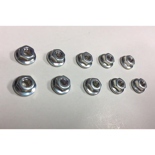 Tamiya 9805897/19805897 3mm Flange Nut (10 Pcs.), (TT01/Trucks/High-Lift)