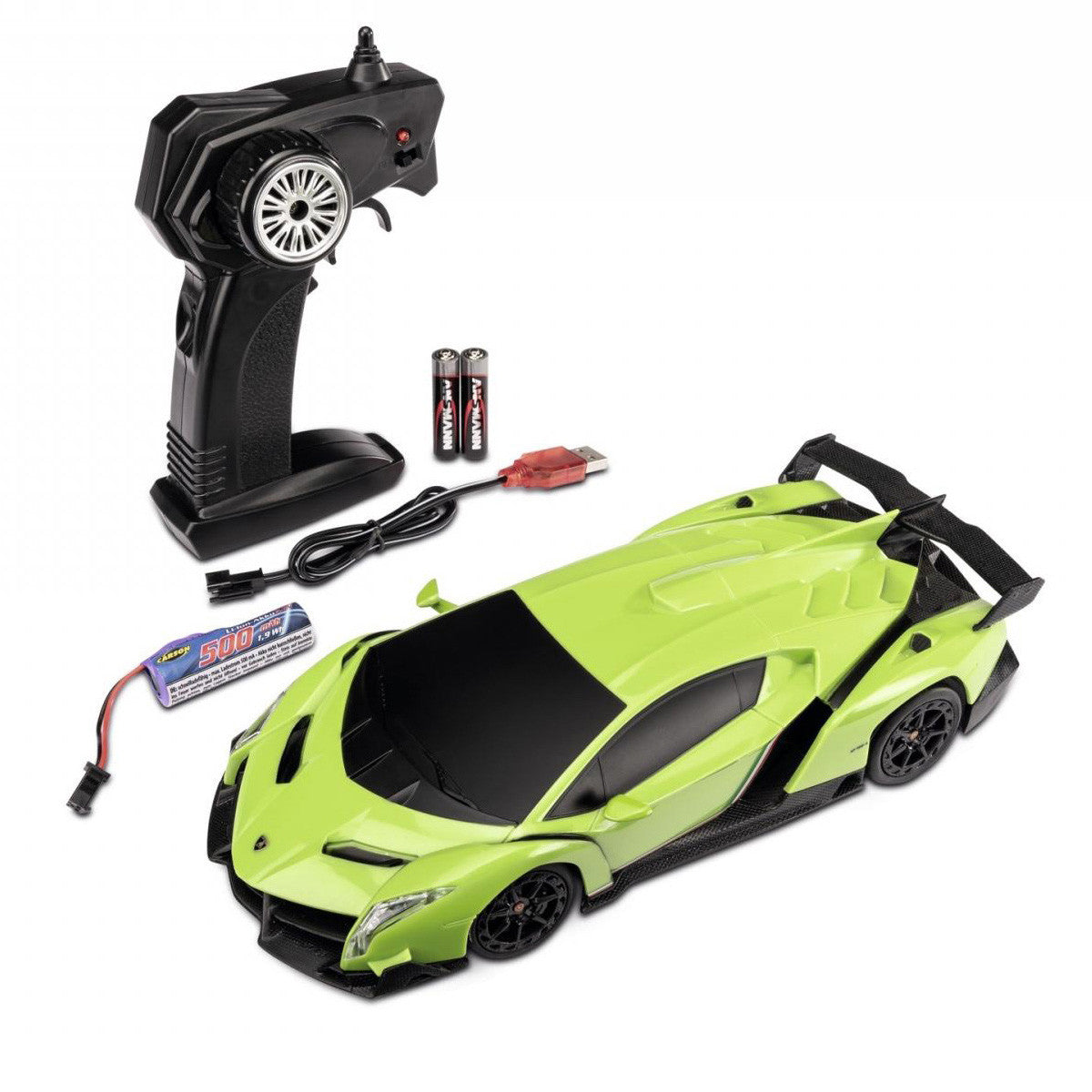 Carson C404308 1:24 Lamborghini Veneno 2.4GHz 100% RTR Green RC Car