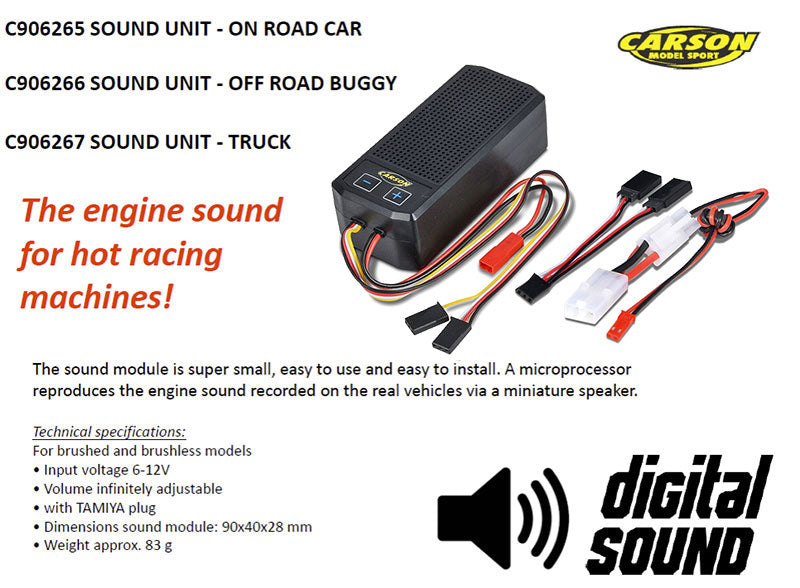 CARSON C906266 Sound Unit for Off Road Buggy 500906266