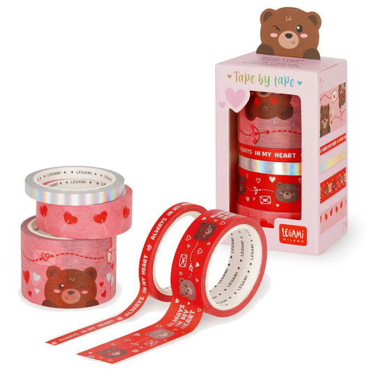 Legami Tape by Tape Dispenser of Sticky Tapes - Teddy Bear